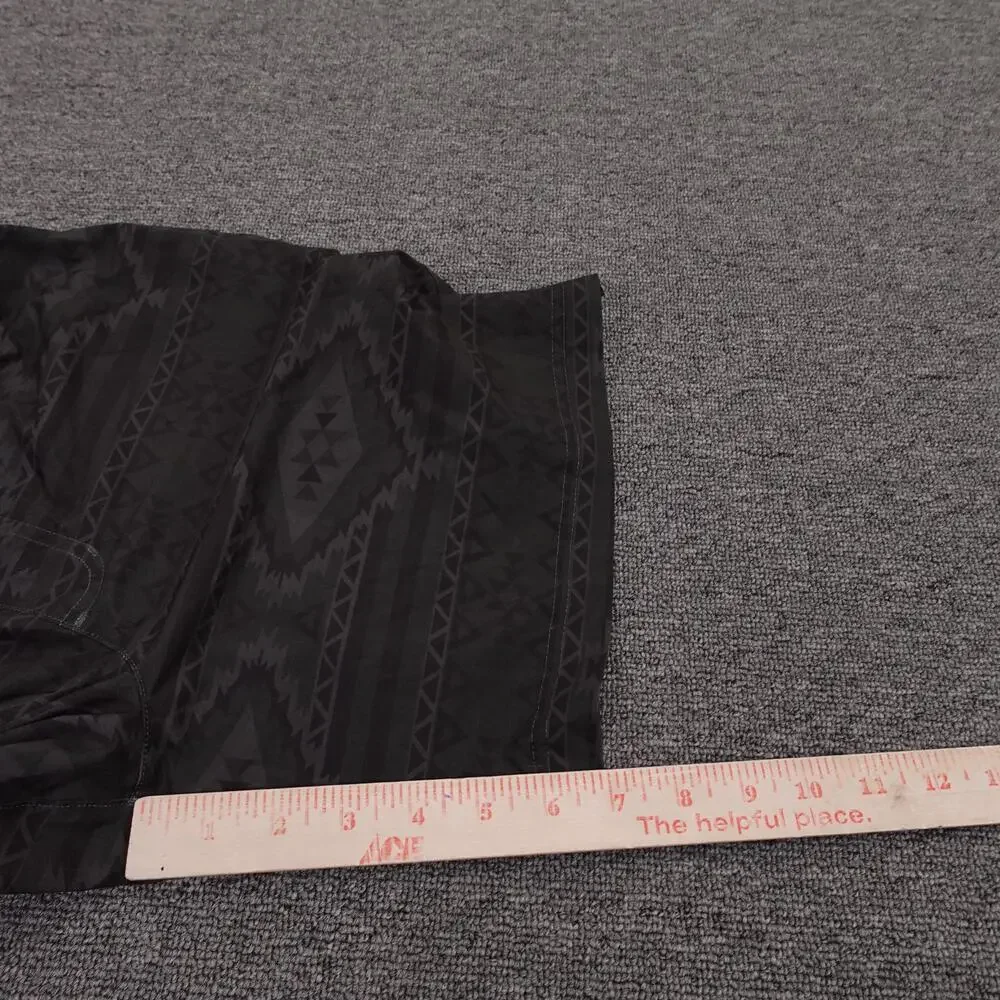 Chubbies Swim Trunks Shorts Mens Small Black Geometric 7 Inseam Lined Quick Dry